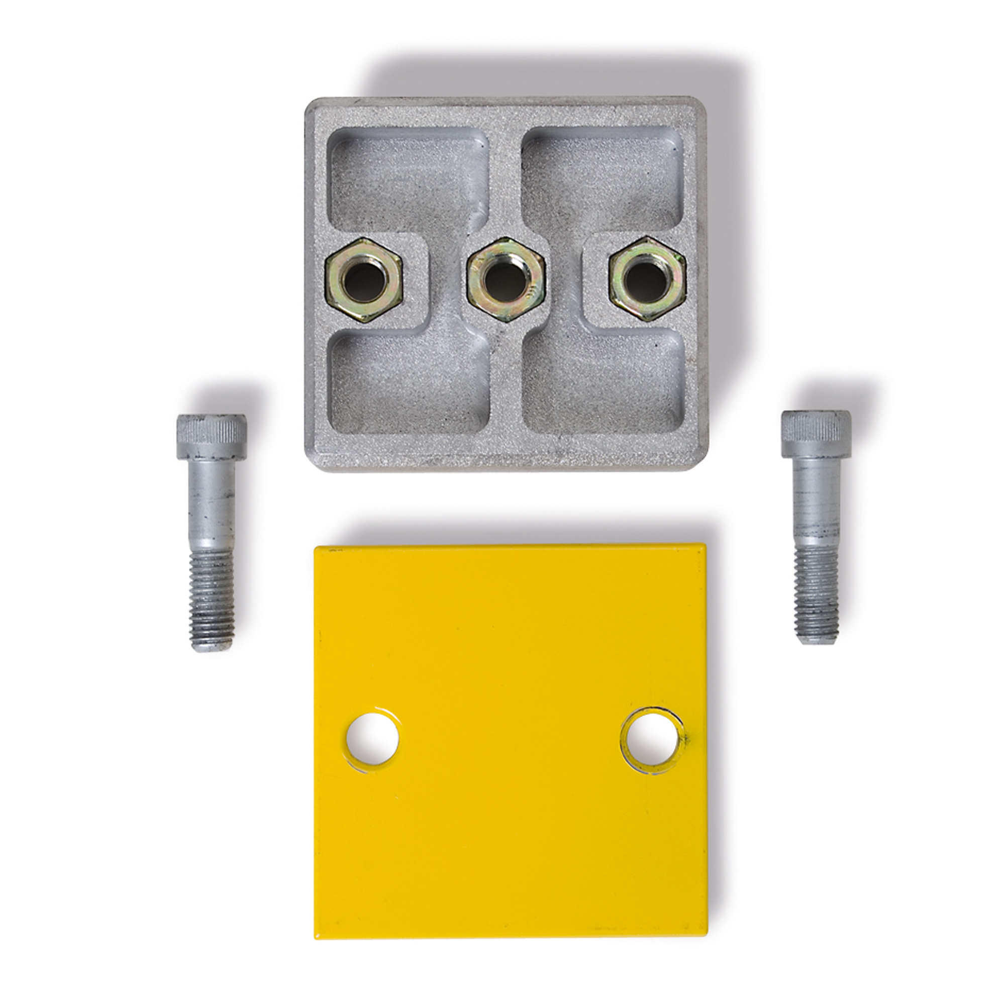 Förlängningssats för plankor, aluminium, varmförzinkning och gul plastbeläggning