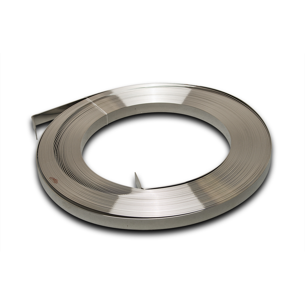 Rostfritt stålband, 1/2" (12 mm), 30 m i utdragskartong