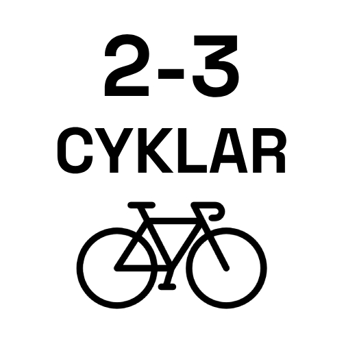 Finns i varianter mellan 2-3 cyklar 2-3 cyklar