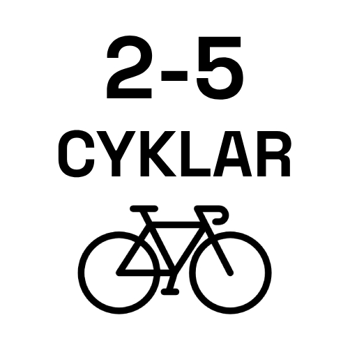 Finns i varianter mellan 2-5 cyklar 2-5 cyklar
