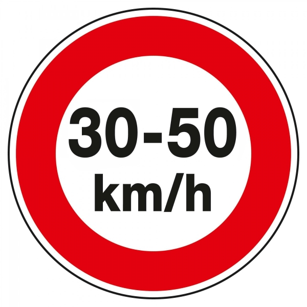 Rekommenderad hastighet 30-50 km/h 30-50 km/h